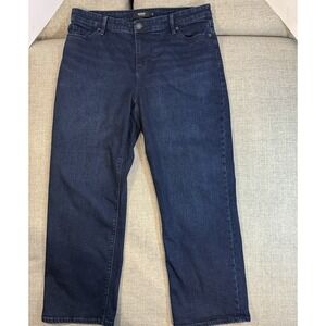 Hudson‎ Los Angeles Women's Straight Leg Jeans Size 16 Dark Wash Denim